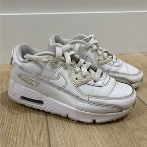Nike Kids White and Cream Sneakers